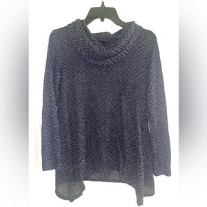 Navy blue cowl neck sweater